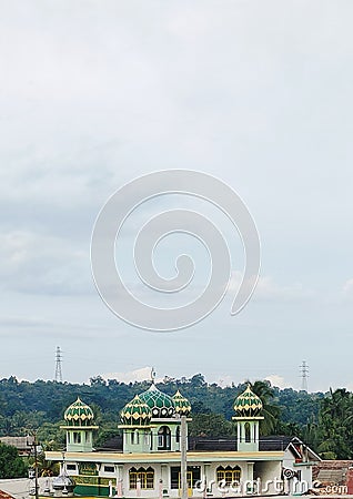 The dome of the mosque in indonesia Stock Photo